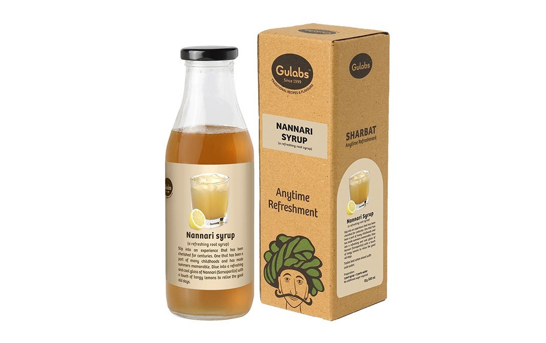 Gulabs Nannari Syrup    Bottle  500 millilitre